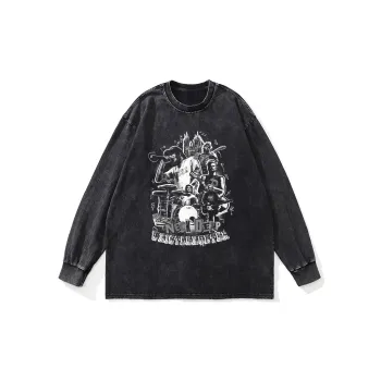 WHISTLEHUNTER Long Sleeved T Shirt Unisex Black