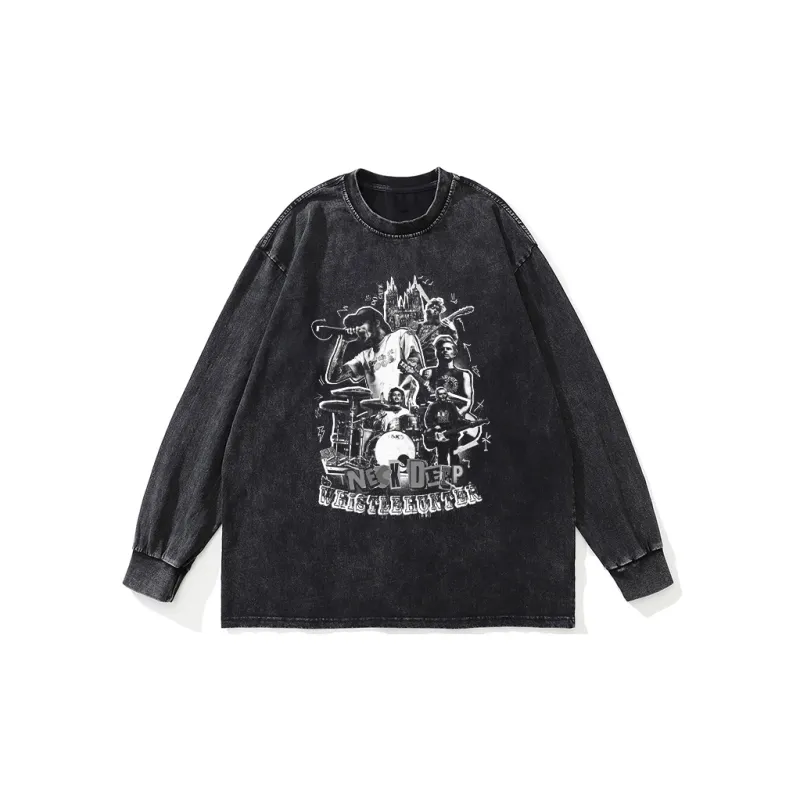 WHISTLEHUNTER Long Sleeved T Shirt Unisex Black-0