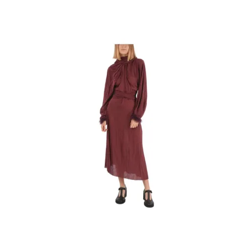 Maison Margiela Long-Sleeved Dresses Women's Burgundy