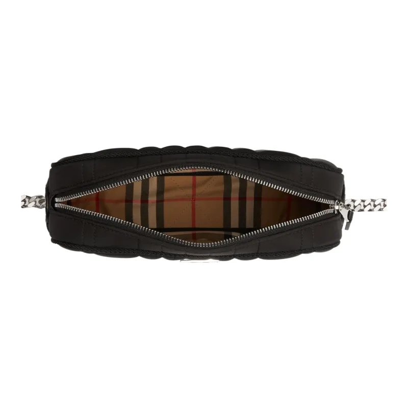 Burberry Lola Lola Bag Lambskin Decoration Camera Bag Shoulder Bag Crossbody Bag Small Size Women's Black-4