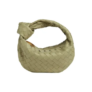 Bottega Veneta Sheepskin Handbag Mini Women's Cave Stone Green