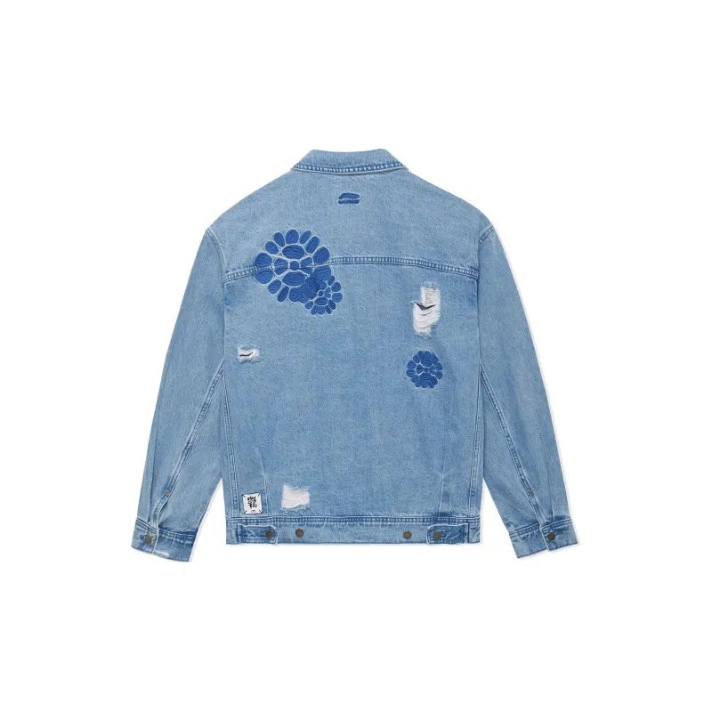 LiNing Sports Trend Series Denim Jacket Men's Blue-1