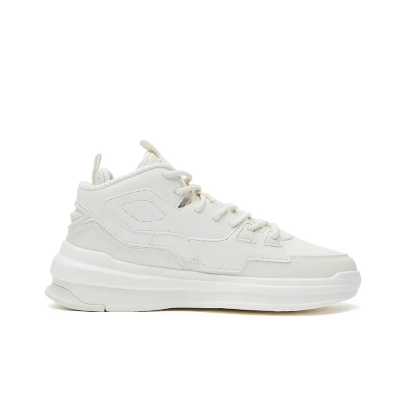 Erke Banquet Mid-Top Skateboard Shoes Women's Ivory-1