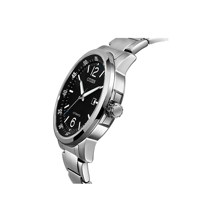 CITIZEN Automatic Mechanical Movement Stainless Steel Strap Watch 43mm Men's Watches Black Dial NJ0070 53E-1