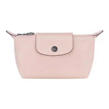 LONGCHAMP Le Pliage Cuir Sheepskin Dumpling Bag Clutches Women's Light Pink