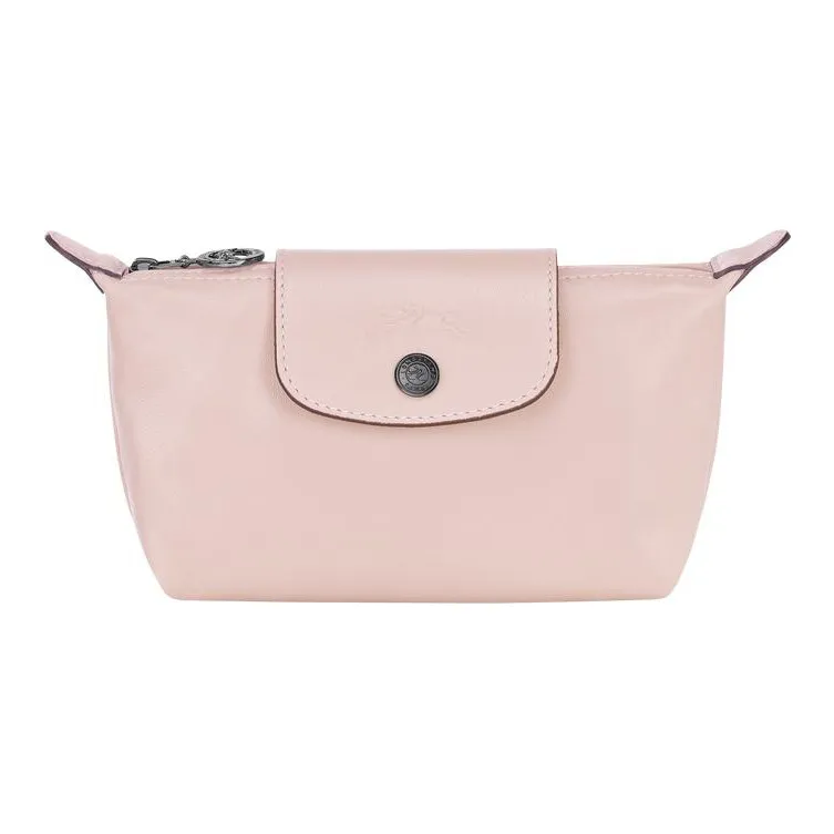 LONGCHAMP Le Pliage Cuir Sheepskin Dumpling Bag Clutches Women's Light Pink-0