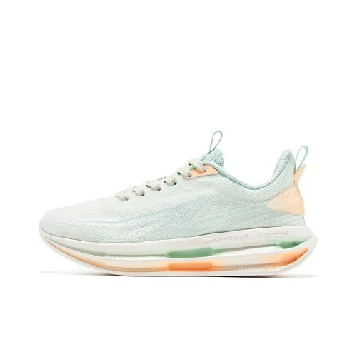 Erke Rebound Cushioning Low Top Running Shoes Women's Light Cool Green Space kids