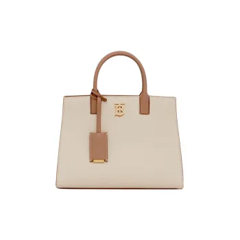 Burberry Frances Leather Tote Bag Shopping Bag Shoulder Bag Handbag Mini Women's Camel/Beige/Tan