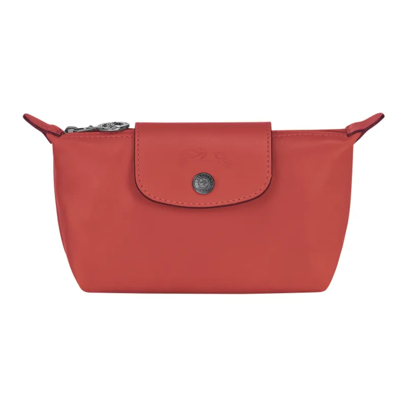 LONGCHAMP Le Pliage Cuir Sheepskin Dumpling Bag Clutches Women's Red Terracotta-0