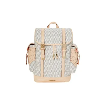 SPRAYGROUND Fabric With Leather Backpack Regular Unisex Cream