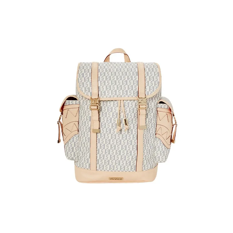 SPRAYGROUND Fabric With Leather Backpack Regular Unisex Cream-0