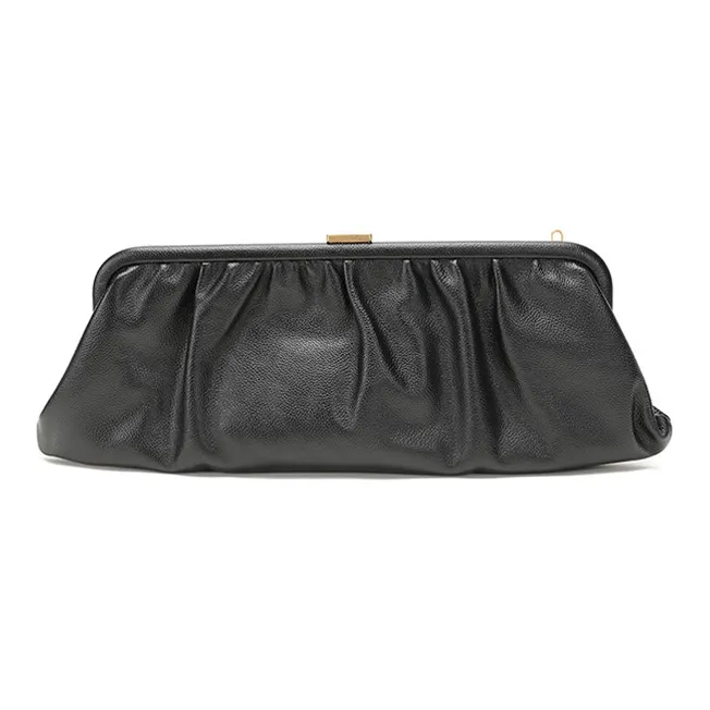Balenciaga Cow Leather Clutch Shoulder Bag Crossbody Bag Women's Black-3