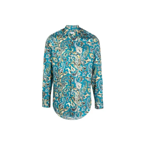 ETRO Shirts Men Blue/Green