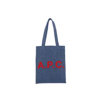 A.P.C Denim Tote Bag, Shopping Bag, Shoulder Bag, Handbag Regular Women's Blue
