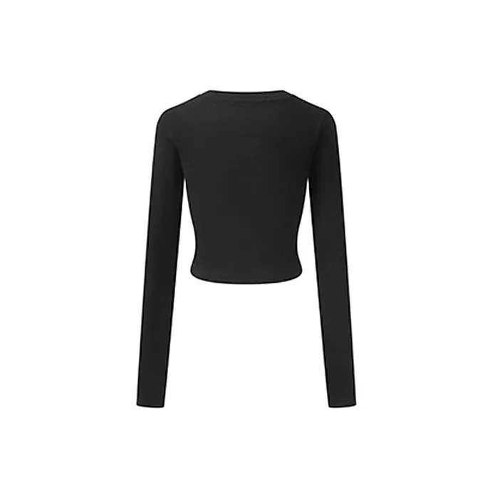 MacyMccoy Long-Sleeved T-Shirt Women's Black-1
