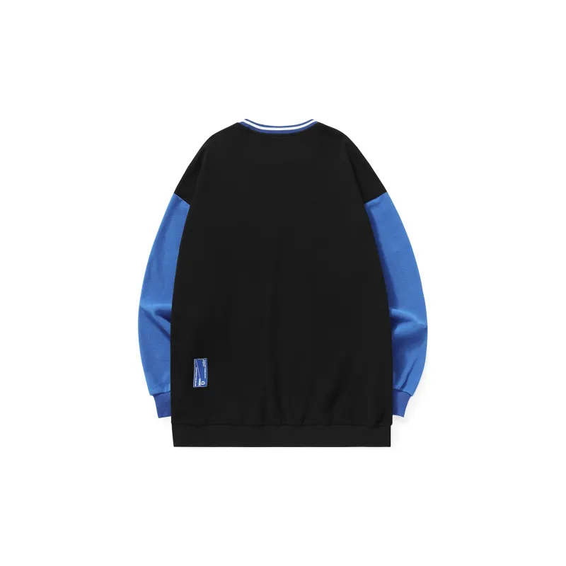 GENANX Sweatshirts Unisex Black Blue-1