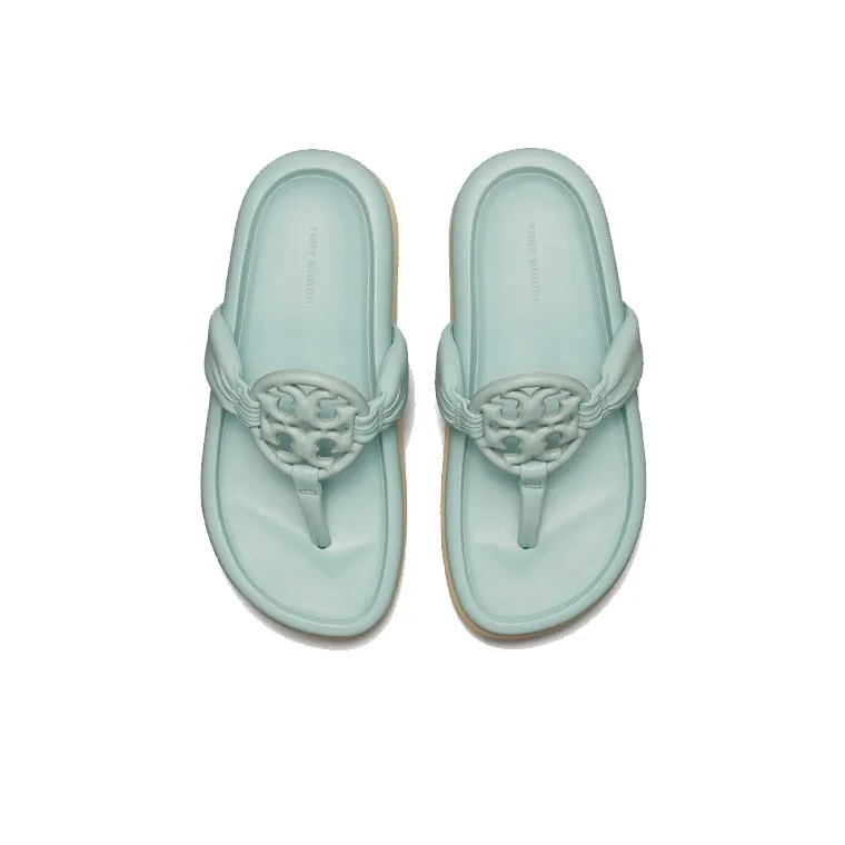 TORY BURCH Miller Flip Flops Women's Light Blue-3