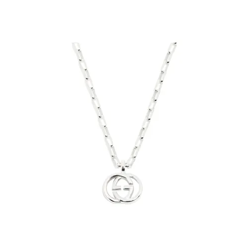 GUCCI Classic Double G Necklace Collection Necklaces Women's Silver