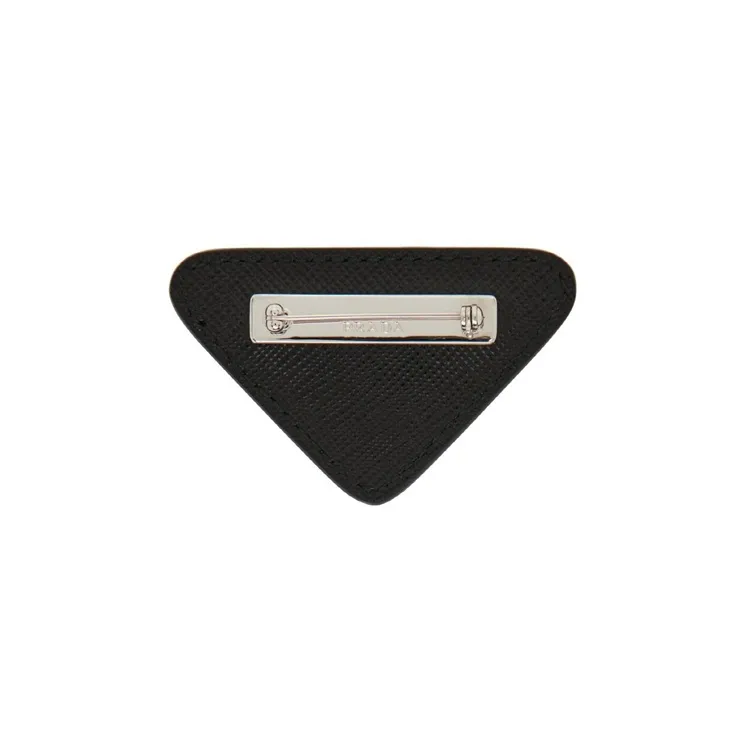 PRADA Saffiano Leather Trim Brooches Unisex-1