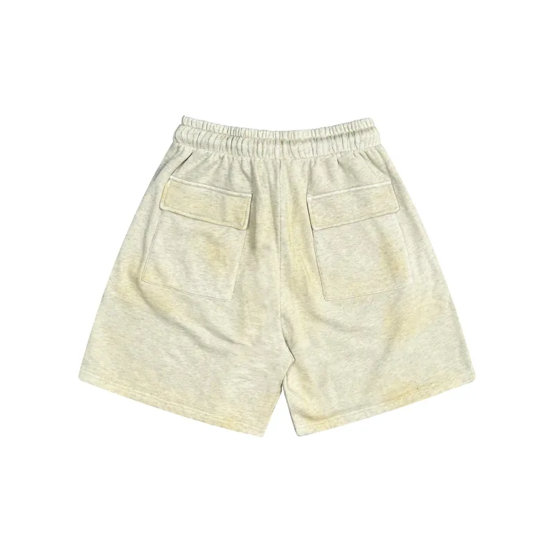 False Perception Barneys Fitted Shorts Unisex Ecru-1