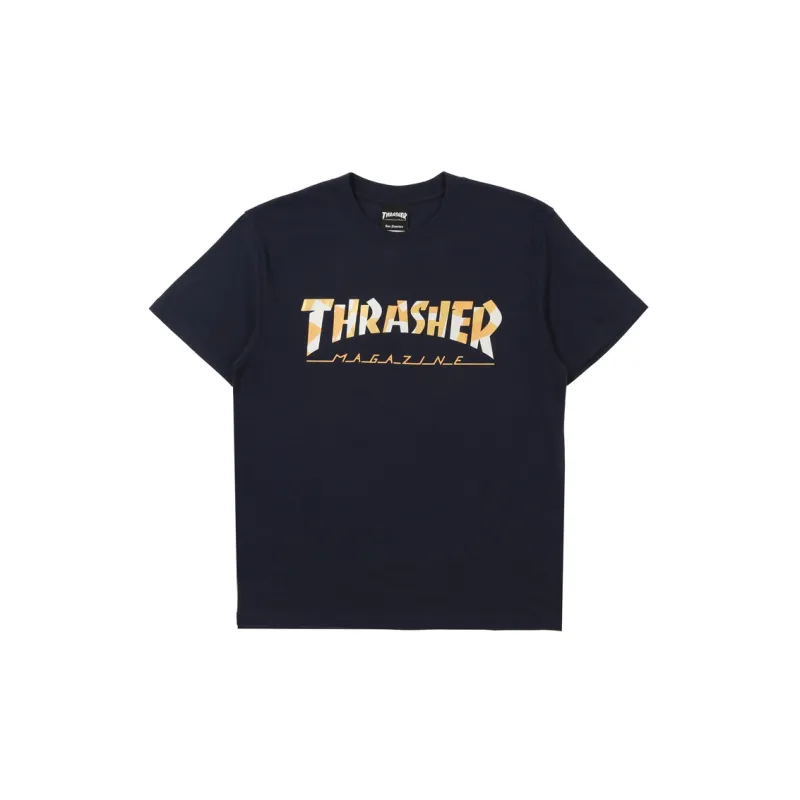 Thrasher T Shirt Japan Version Unisex Navy Blue-0