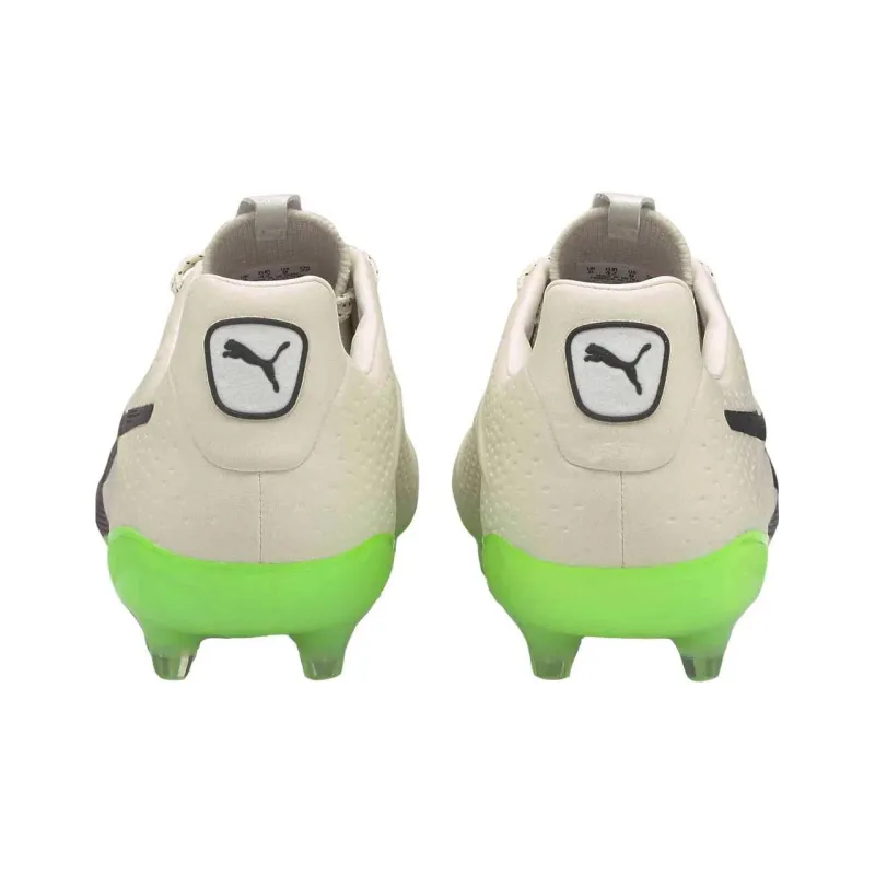 PUMA King Platinum 21 Vegan Fg Ag 'Ivory Glow Green Glare'-4