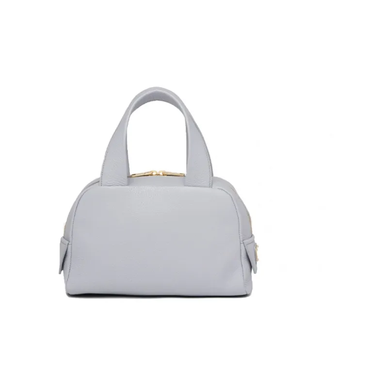 PRADA Leather Shoulder Bag Crossbody Bag Small Size Women's Blue-2