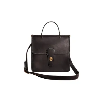 COACH Willis Glove Tanning Shoulder Bag Crossbody Bag Handbag Medium Size Women's Black