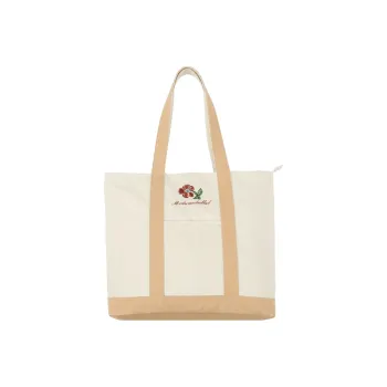 MostwantedLab Cotton Tote Bag Shopping Bag Canvas Bag Shoulder Bag Unisex Light Coffee