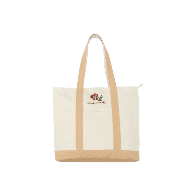 MostwantedLab Cotton Tote Bag Shopping Bag Canvas Bag Shoulder Bag Unisex Light Coffee-0