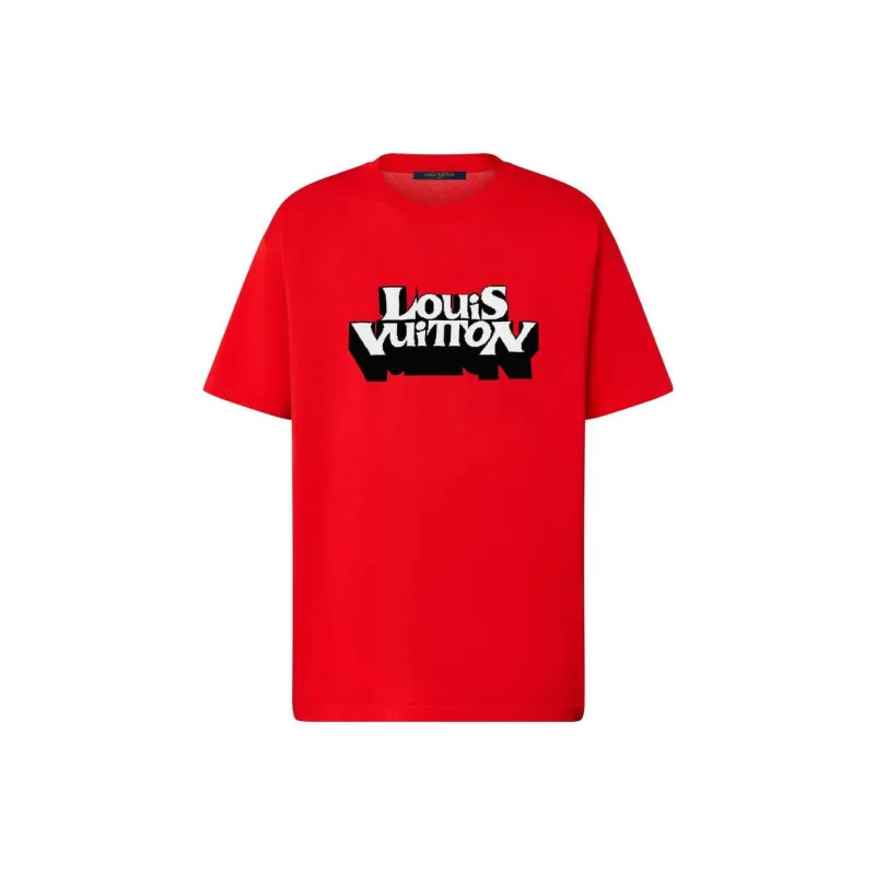 LOUIS VUITTON Lv Fall Series T Shirt Men's Red-0