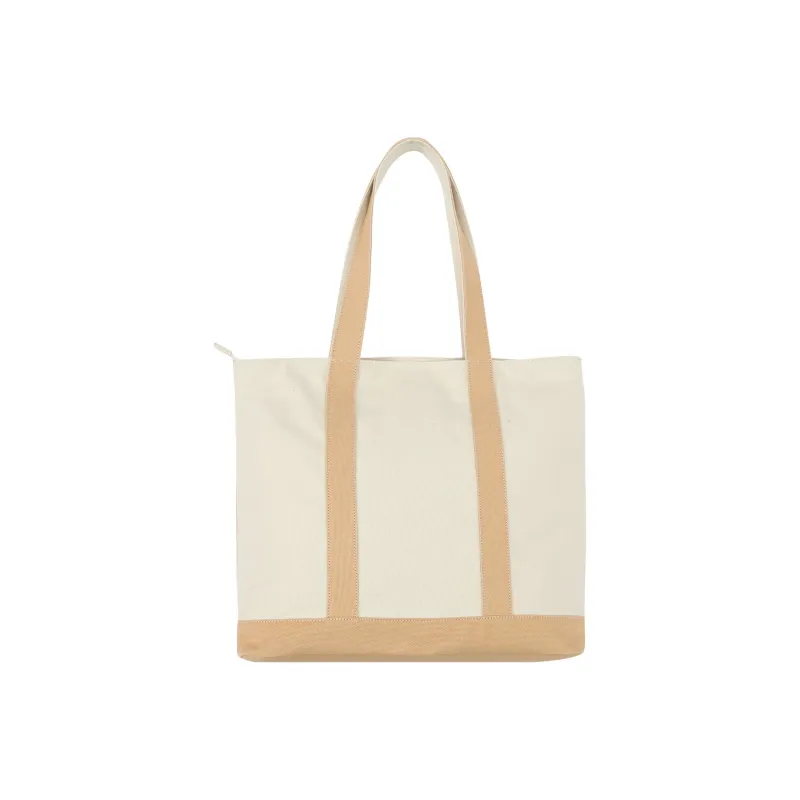 MostwantedLab Cotton Tote Bag Shopping Bag Canvas Bag Shoulder Bag Unisex Light Coffee-1