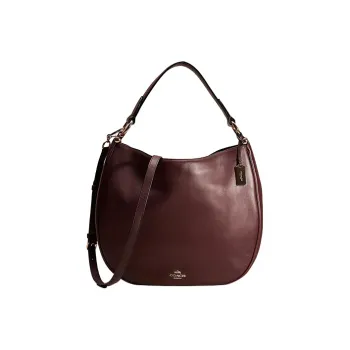 COACH Mae Glove Tanning Handbag Shoulder Bag Crossbody Bag Large Size Women's Ox Blood Red