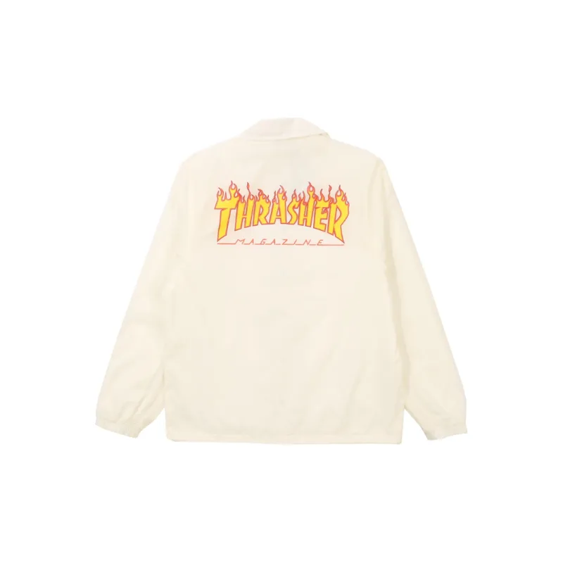 Thrasher Loose Fit Jacket Japan Version Unisex White-1