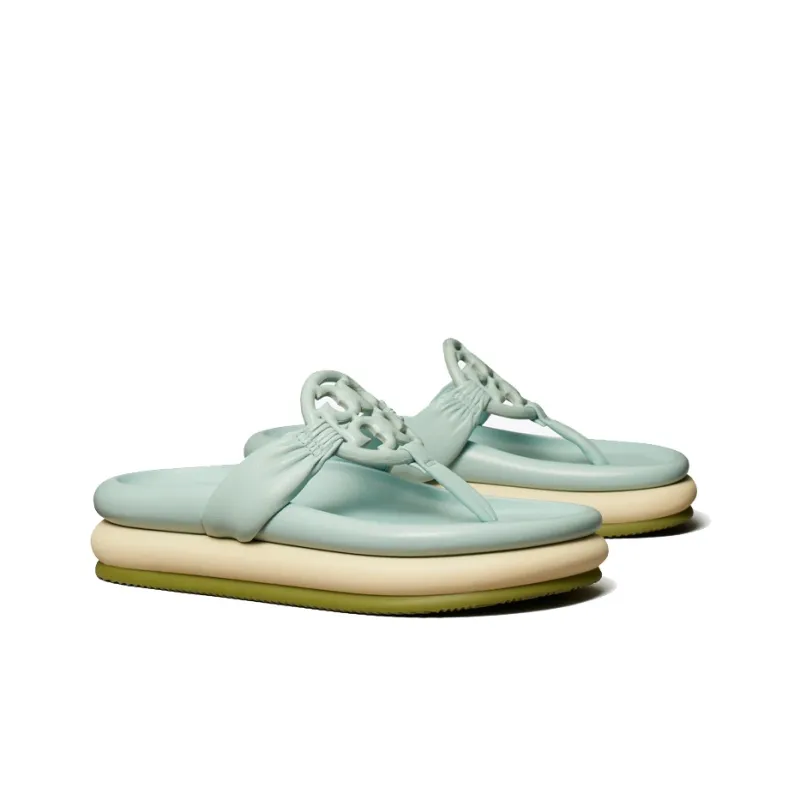 TORY BURCH Miller Flip Flops Women's Light Blue-2