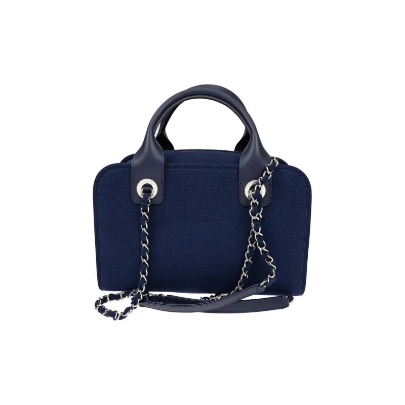 CHANEL Denim Bowling Bags, Tote Bags, Shopping Bags, Shoulder Bags, Crossbody Bags, Handbags Women's Dark Blue-3