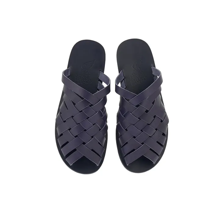 ANCIENT GREEK SANDALS Wrap-toe Slippers Men's Dark Blue-3
