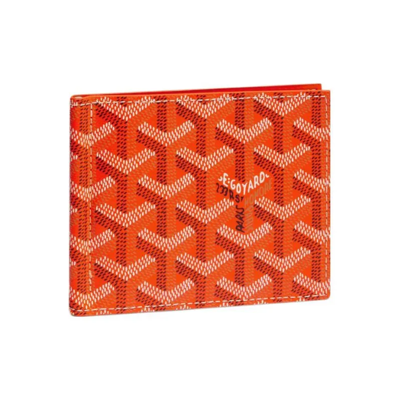 GOYARD Saint-Thomas Canvas With Leather Wallet Unisex Orange-0