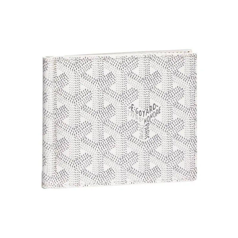 GOYARD Saint-Thomas Canvas With Leather Wallet Unisex White-0