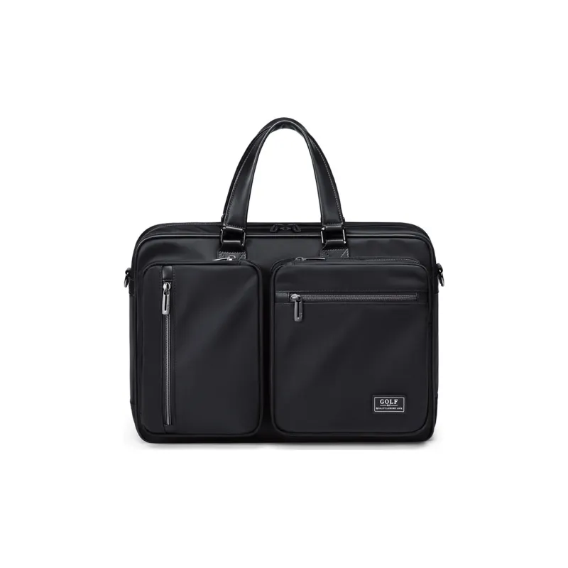 GOLF Artificial Leather Laptop Bag Commute Handbag Shoulder Bag Briefcase Large Size Men's Navy Blue/Black/Elegant Gray-8