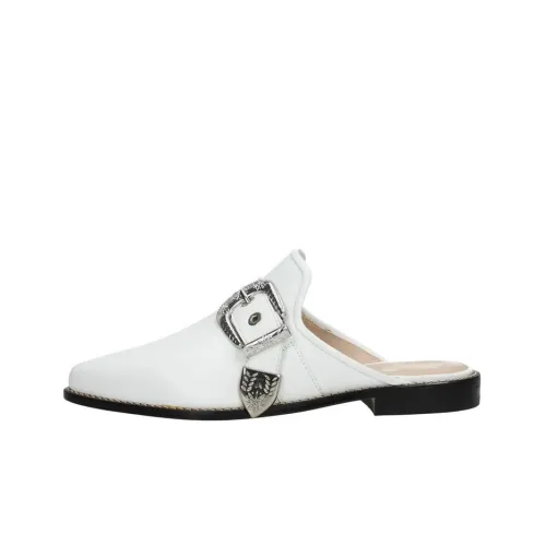 Stuart Weitzman/SW Rubber Sole Odor-Resistant Wrap-toe Slippers Womens Blue Women's
