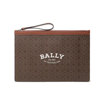 BALLY Leather Coin Purse, Clutch Regular Men's Brown