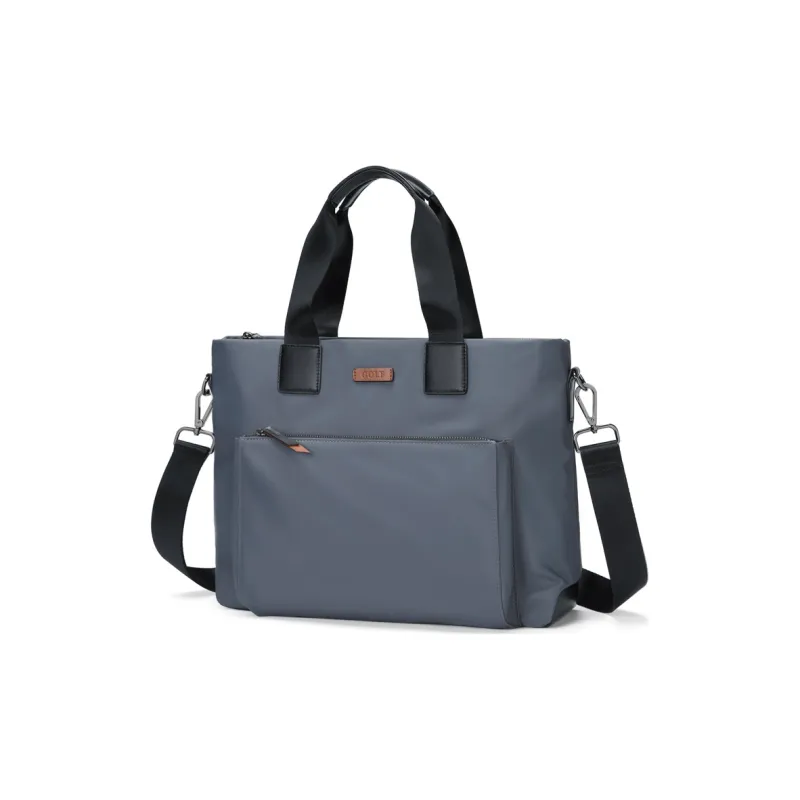 GOLF Oxford Fabric Blend Commute Bag Shoulder Bag Crossbody Bag Briefcase Large Size Men's Black/Gray-6