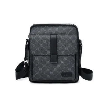 GOLF PVC Crossbody Bag Tubas Men's Gray & Black