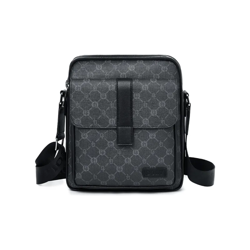 GOLF PVC Crossbody Bag Tubas Men's Gray & Black-0