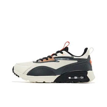 Erke Low Top Running Shoes Men's Ivory Carbon Gray Fluorescent Fire Orange
