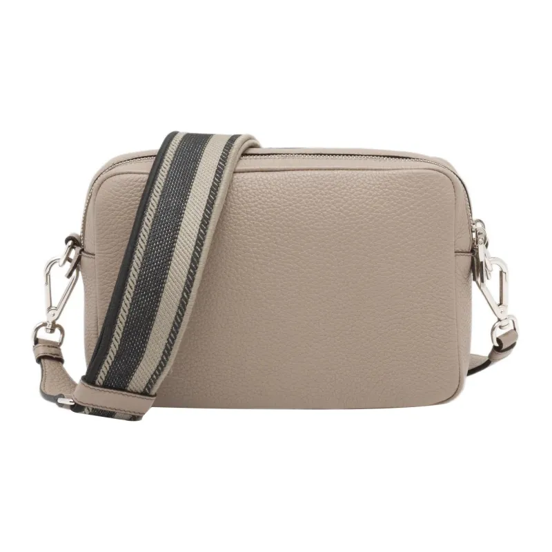 PRADA Leather Camera Bag Shoulder Bag Crossbody Bag Women's Light Gray-1