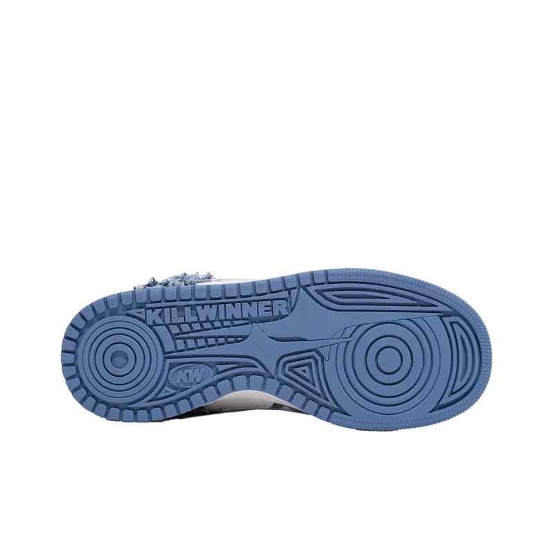 KILLWINNER Noah's Ark Anti Slip Wear Resistant Low Top Skateboard Shoes Unisex Denim Blue-4