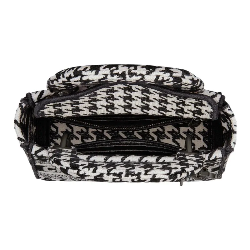 DIOR Lady D Lite Embroidery Lady Dior Bag Tote Bag, Shopping Bag, Handbag Mini Women's Black/White-4