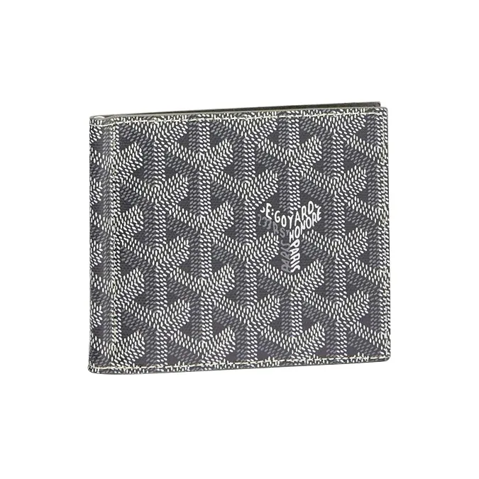 GOYARD Saint-Thomas Canvas With Leather Wallet Unisex Gray-0